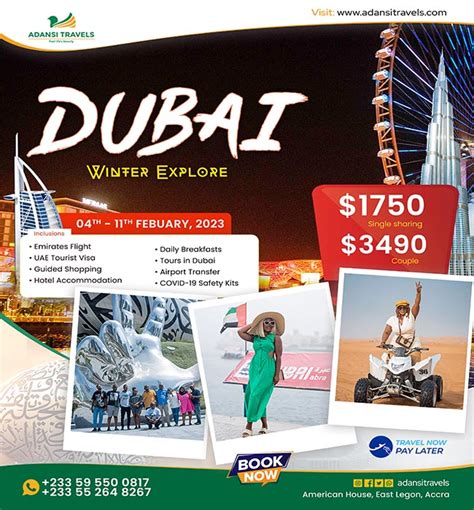 2023 Dubai monthly tours - Adansi travels