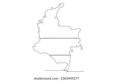 Map Colombia Country Independencia De Colombia Stock Vector (Royalty ...