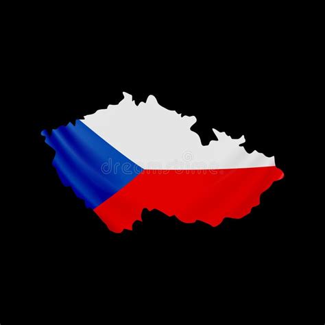 Hanging Czech Flag in Form of Map. Czech Republic. National Flag Concept Stock Vector ...