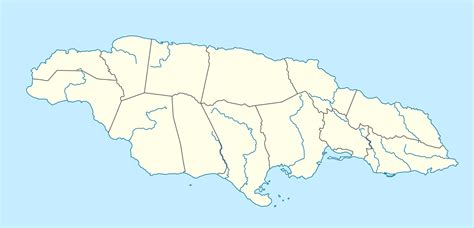 Jamaica river map - Map of jamaica showing rivers (Caribbean - Americas)