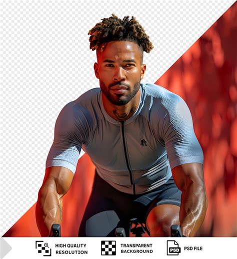 Premium PSD | Psd transparent background male athlete riding his ...