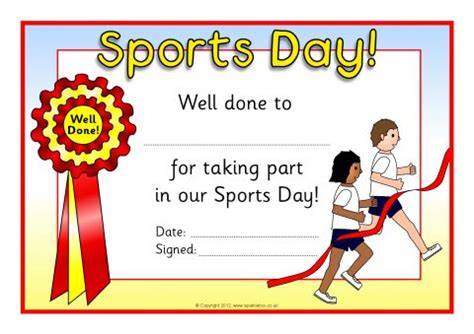 Sports Day Certificates (SB8249) - SparkleBox