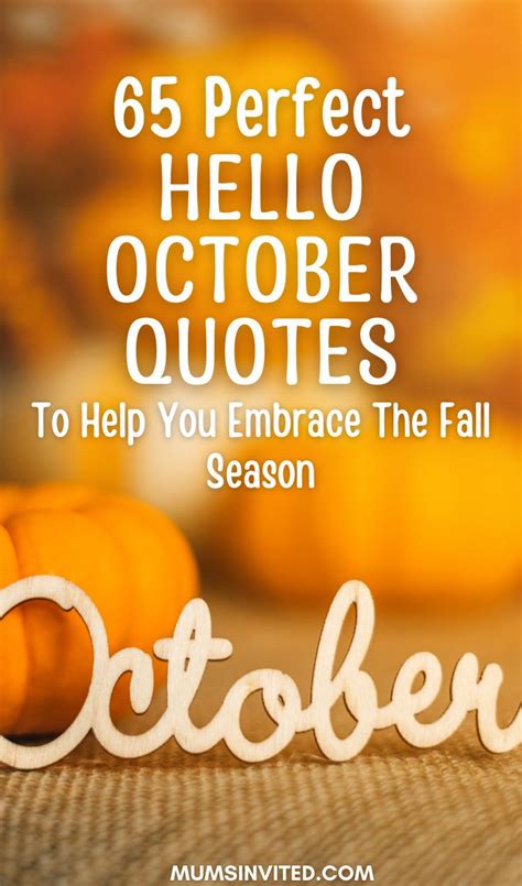 October Quotes To Embrace The Best Season Of The Year | October quotes, Hello october, October ...