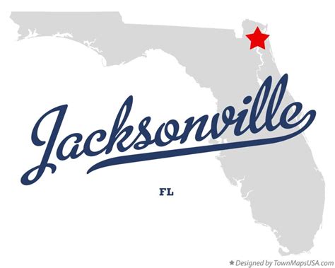 Map of Jacksonville, FL, Florida