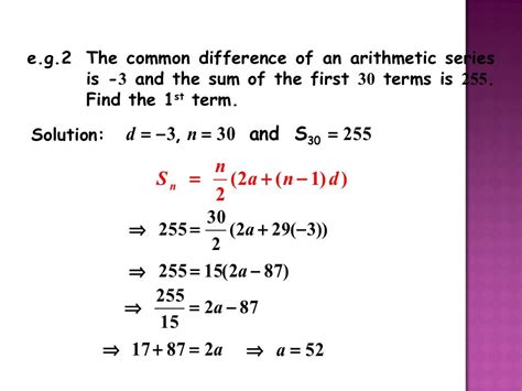 Ppt formula for sum of series