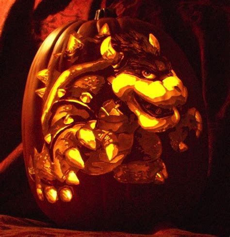 Superb Mario and Bowser Pumpkin Carvings - Between The Pages Blog