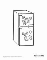 Refrigerator coloring Pages At PrintColorFuncom sketch template
