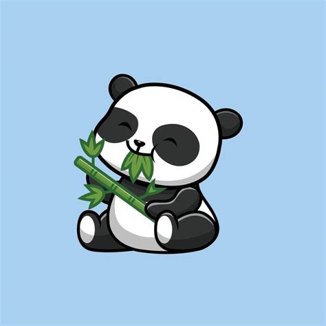 Cute Panda Eat Bamboo Illustration 4210290 Vector Art at Vecteezy