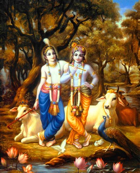 Krishna and Balarama Painting - Art Poster