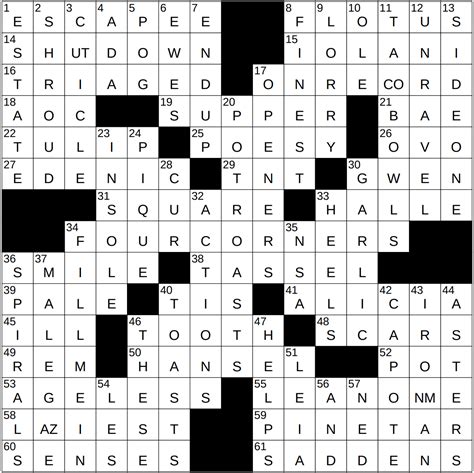 0908-22 NY Times Crossword 8 Sep 22, Thursday - NYXCrossword.com