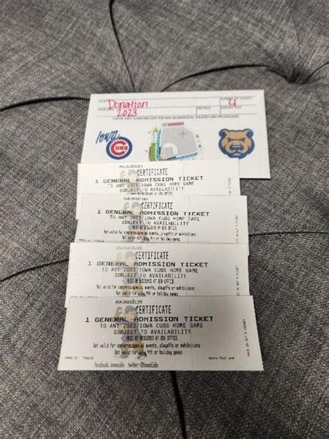 4 Iowa Cubs tickets | Live and Online Auctions on HiBid.com