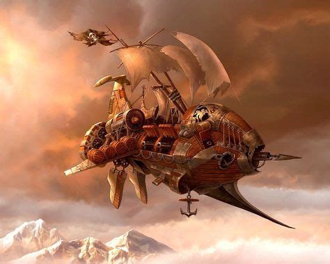 Pin by Sean Burnside on Airships | Steampunk airship, Steampunk artwork, Steampunk ship