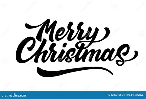 Vector Merry Christmas Lettering Script Ink Sign Stock Vector - Illustration of lettering ...