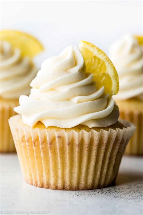 Homemade Lemon Cupcakes with Vanilla Frosting | Sally's Baking Addiction