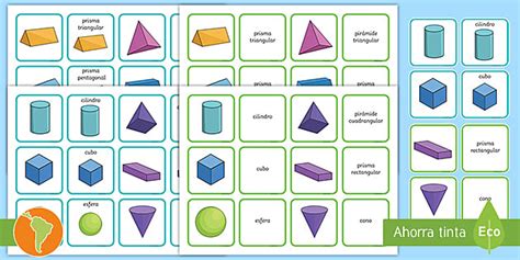 Juego de memoria: Cuerpos geométricos - Twinkl