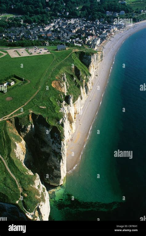 France, Seine Maritime, Etretat (aerial view Stock Photo - Alamy