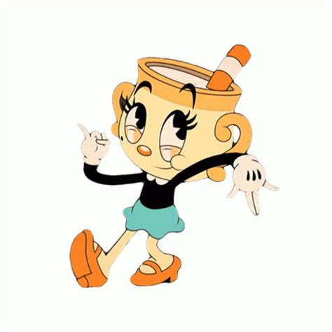 Winking Ms Chalice Sticker - Winking Ms Chalice The Cuphead Show - Discover & Share GIFs