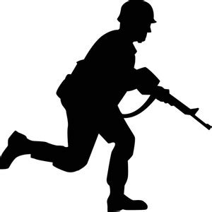 Running Soldier Silhouette at GetDrawings | Free download