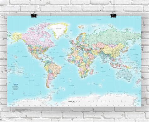 World Atlas Wall Map