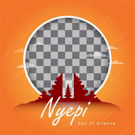 Premium Vector | Greetings for nyepi day of silence elegant with blank area png