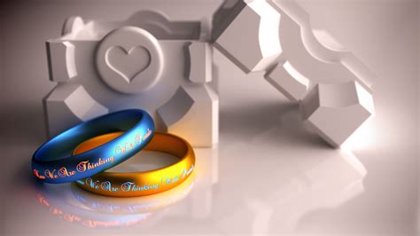 Portal Wedding Rings by xQUATROx on DeviantArt