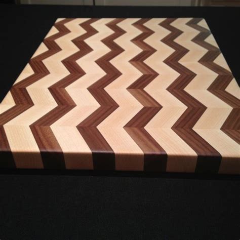 Hand Crafted Chevron Pattern Cutting Board by Magnolia Place Woodworks | CustomMade.com