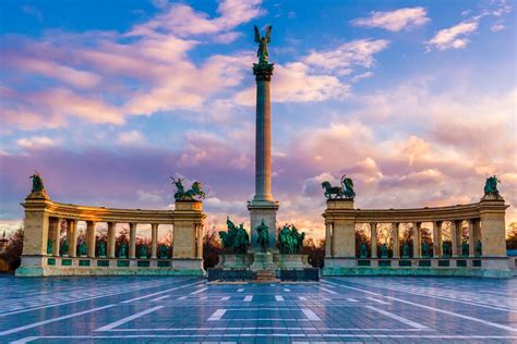 Heroe’s Square, the most visited square in Budapest, even in Hungary