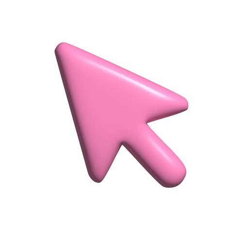 Cursor icon pink. 3d render 22286604 PNG