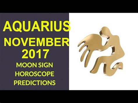 AQUARIUS (KUMBH RASHI) Monthly Horoscope For November 2017 | Astrology ...