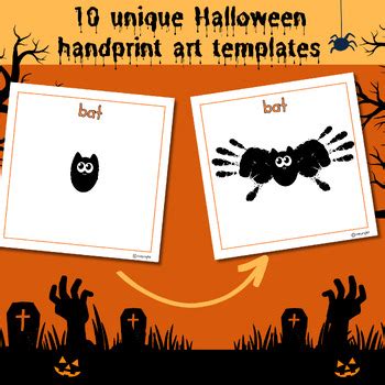 halloween Handprint Art Bundle | Classroom craft activities by Funclass