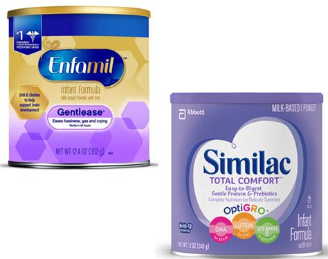 enfamil gentlease vs similac total comfort - Nylcare.com