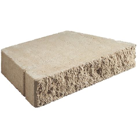 Shop Tan/Brown Beveled Concrete Retaining Wall Cap (Common: 17-in x 3 ...