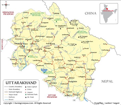 Uttarakhand River Map