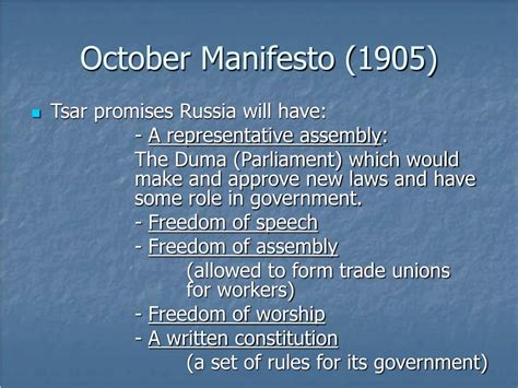 PPT - The October Manifesto PowerPoint Presentation, free download - ID ...