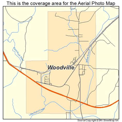 Aerial Photography Map of Woodville, AL Alabama