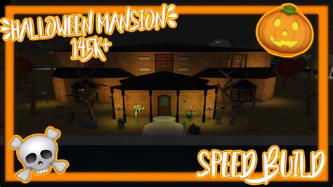 Bloxburg: 2-Story Halloween Mansion 145k+ | Speed build - YouTube