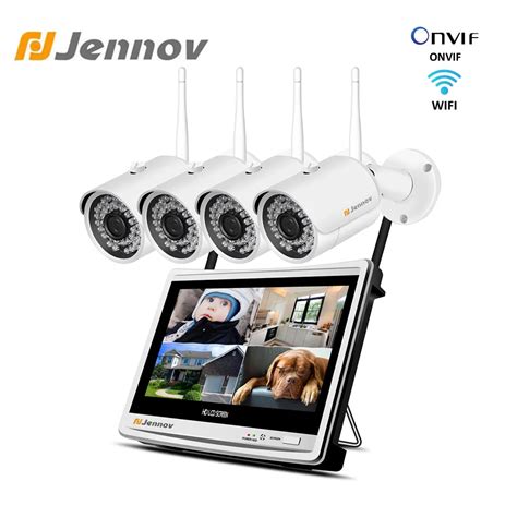 Jennov Home Security NVR Wifi Wireless Security Camera System CCTV Camera P2P HD Video ...