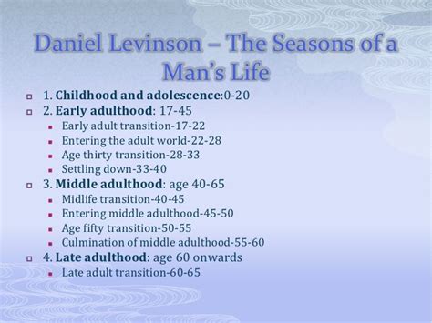 daniel levinson psychology - Google Search | Middle adulthood, Midlife transition, Levinson