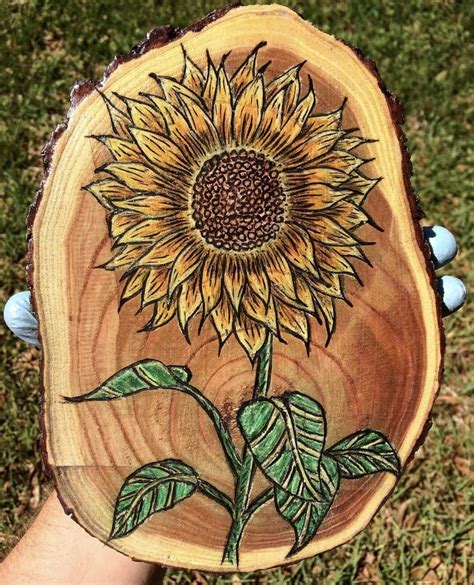 Wood Burning Art Ideas For Beginners - Wood Burning On Live Edge Slab | Elecrisric