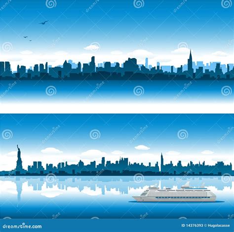 New York Cityscape Background Stock Vector - Illustration of cityscape ...