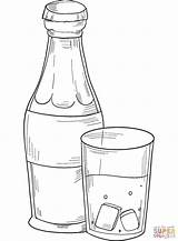 Soda Bottle And Glass coloring Page  Free Printable Coloring Pages sketch template