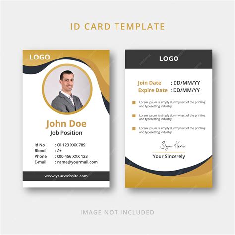 Premium Vector | Company id card design template