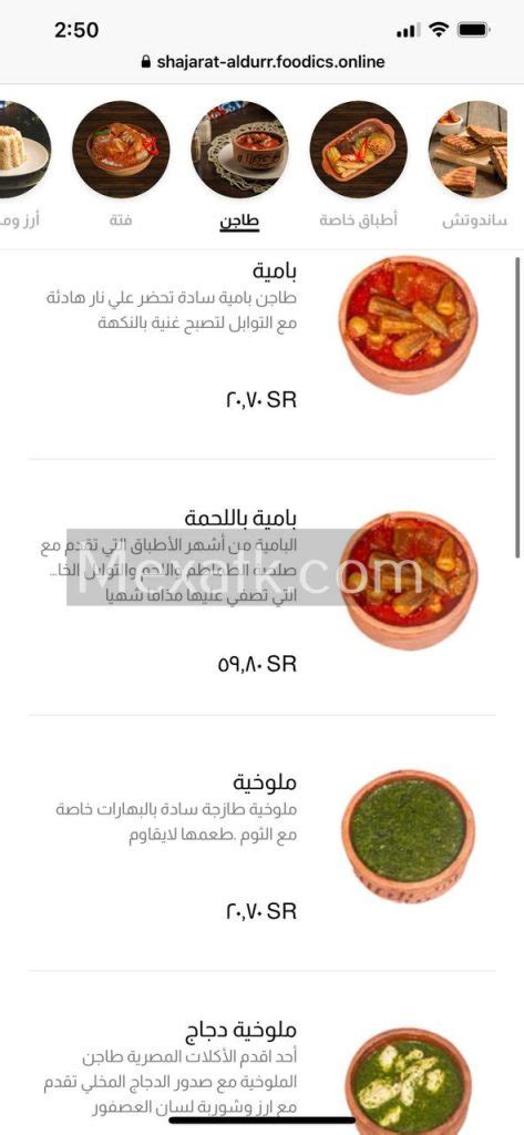 منيو شجرة الدر في السعودية 2024 وارقام الهواتف - مجلة ميكساتك