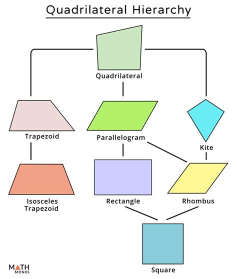 Hierarchy Of Shapes Quadrilaterals