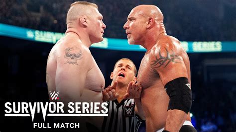 FULL MATCH - Goldberg vs. Brock Lesnar: Survivor Series 2016 - YouTube