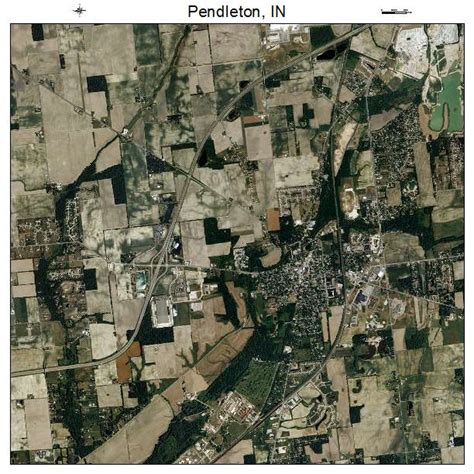 Aerial Photography Map of Pendleton, IN Indiana