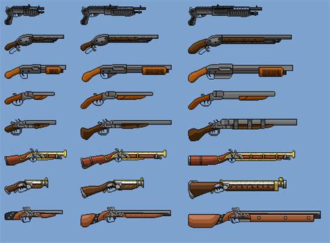 Pixel Guns for your game (2D Gun Assets) by ChiffaProdaction