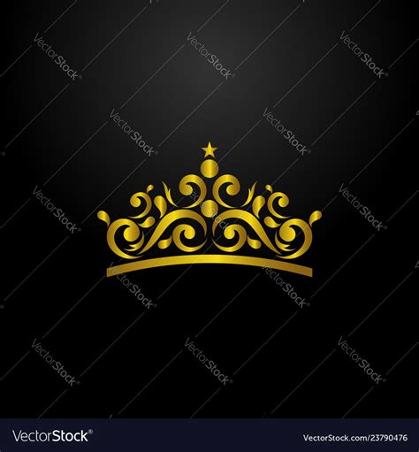 Luxury crown logo Royalty Free Vector Image - VectorStock