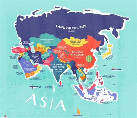 世界各国の「国名」の意味を分かりやすく翻訳した世界地図 - DNA