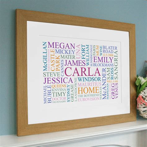 Personalised Word Art Print By Cherry Pete